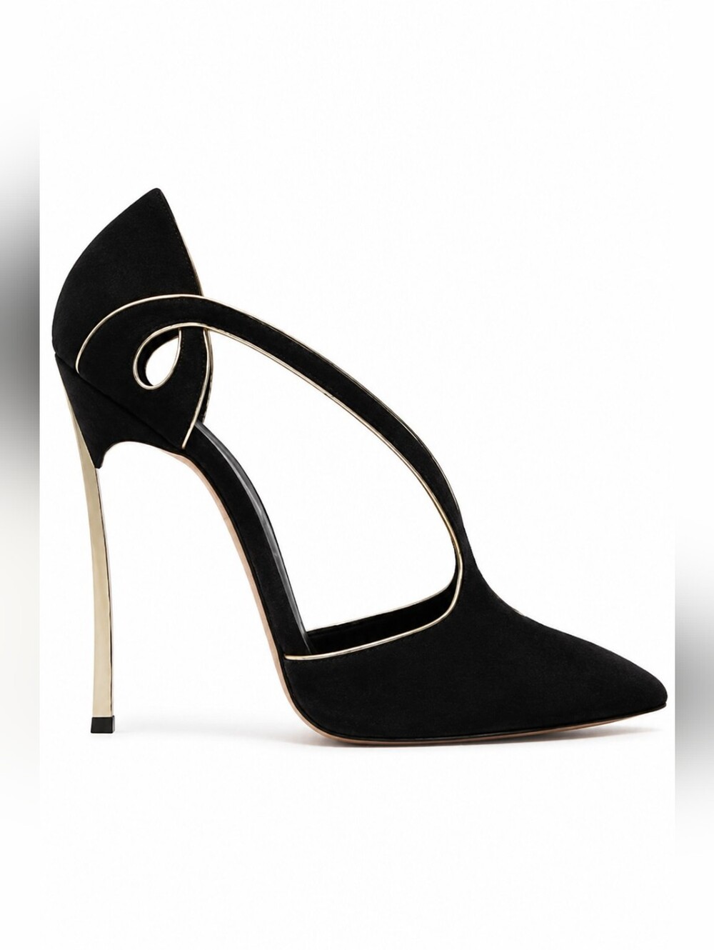 CASADEI Blade High Heels Black Suede 9